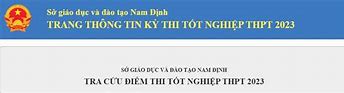 Edu Vn Tra Cứu Điểm Thi Thpt Nam Định